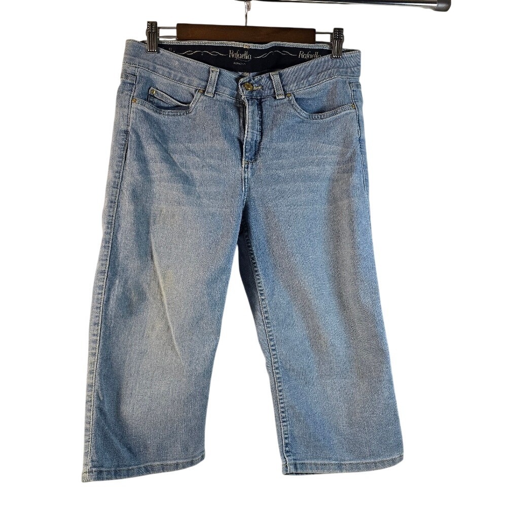 Rafaella Weekend‎ Women Light Wash Stretch Denim Capri Pants Size 10
